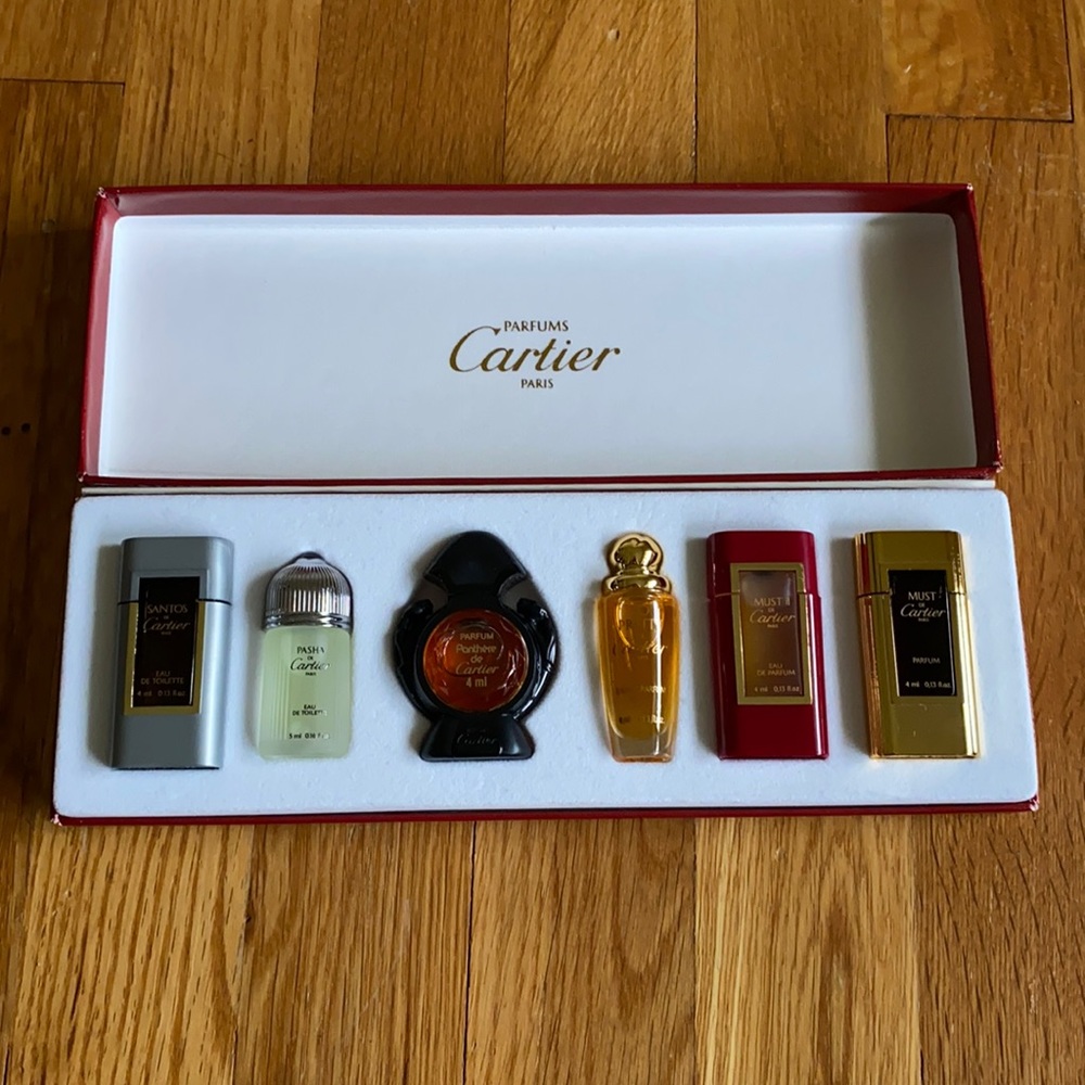 Vintage Cartier miniature fragrances.